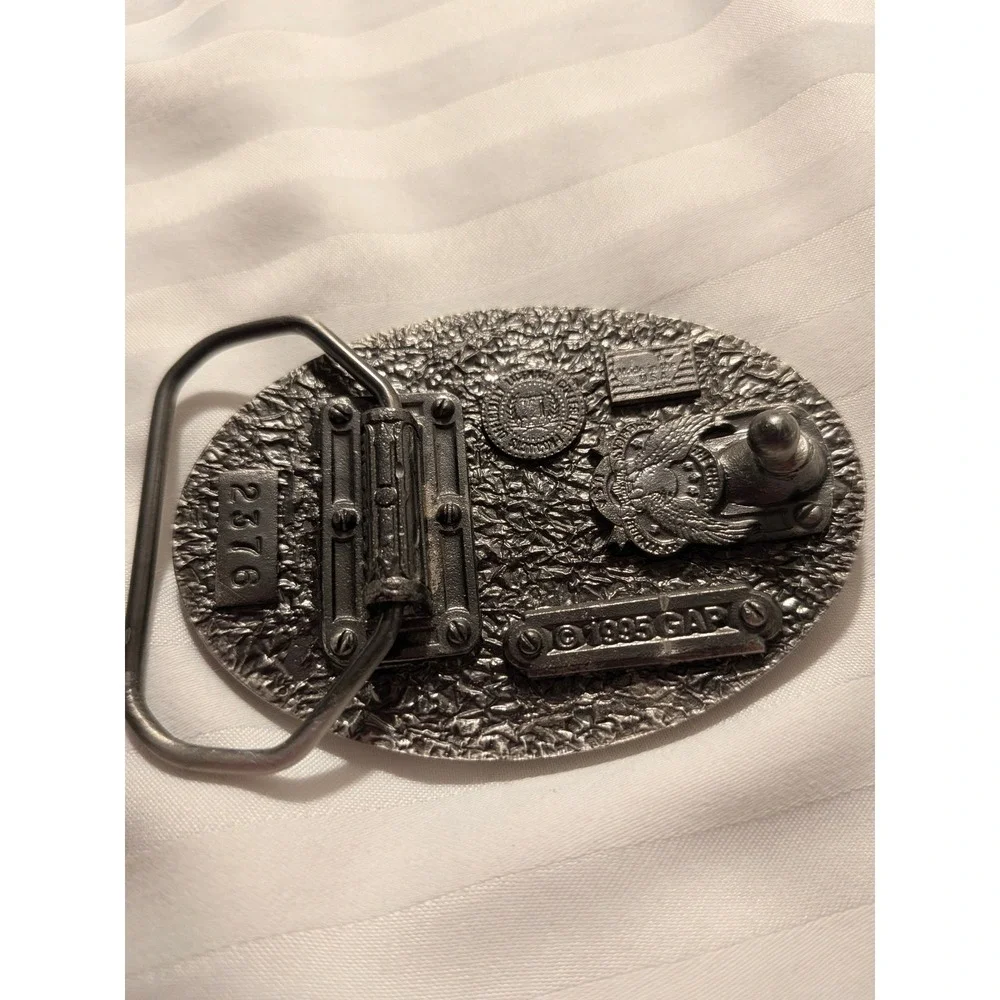 Vintage‎ GAP Belt Buckle Air Force Academy USA 90s Collegiate Pewter Oval Buckle